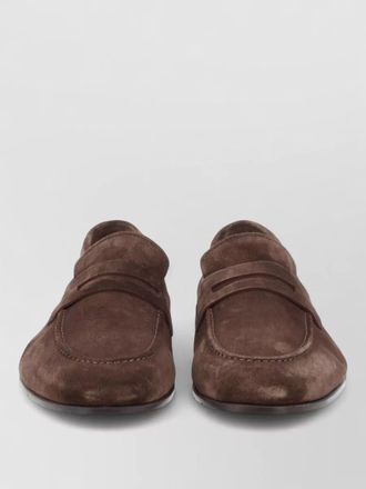 Premiata loafers almond toe penny strap suede