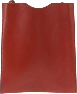 Herm&egrave;s Pre-owned Cross Body Bags, female, Red, Size: ONE SIZE Pre-owned Onimaitou Handbag