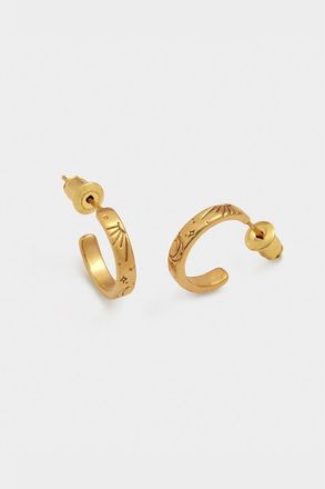 Katie Loxton Luna Waterproof Gold Hoop Earrings at Nordstrom