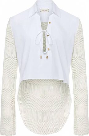 Hellessy Womens Rhys Crochet Shirt In White