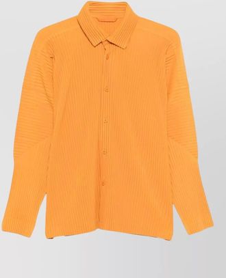 Homme Plissé Issey Miyake long sleeve ribbed shirt side slits