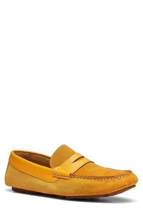Donald J Pliner Maverick Driving Penny Loafer in Yellow at Nordstrom, Size 10
