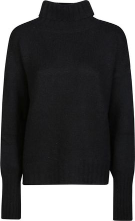 Aragona Turtle Neck Maxi Sweater - Dames - Cashmere truien - Zwart - XS - Kasjmier - Truien & Vesten