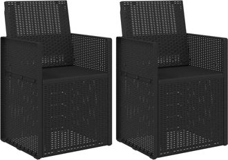 vidaXL Sillas De Comedor De Jard&iacute;n 2 Pcs Antracita 53 X 47 X 88,5 Cm Vidaxl