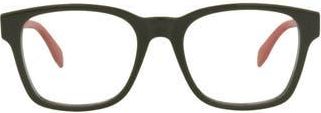 Alexander McQueen 53mm Square Optical Glasses in Green Green Transparent at Nordstrom Rack