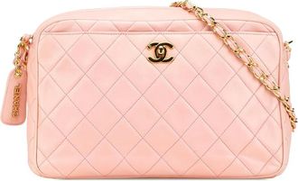 Chanel Hobo Bags - 1994-1996 CC Quilted Lambskin Camera Crossbody - Gr. unisize - in Rosa - für Damen