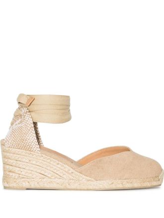 Castaner Beige Chiara Espadrille Wedges
