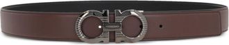 Ferragamo Gancini-buckle leather belt - men - Calf Leather - 105 - Brown