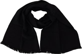 Gianfranco Ferre Wool Neck Wrap Shawl Fringes Womens Scarf