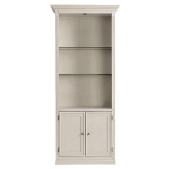 Ballard Designs Tuscan Bookcase with Cabinet - Taupe - Ballard Designs