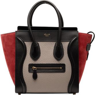 Celine Pre-owned Celine Micro Tricolor Leather Luggage Tote Ladies W-GA-2165
