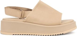 Sergio Moretti Platte Sandalen - Dames - Sleehakken - Beige - 40 EU - Leer - Schoenen