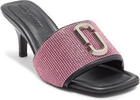 Marc Jacobs The J Slide Sandal in Black/Petal Pink at Nordstrom Rack, Size 7Us / 37Eu