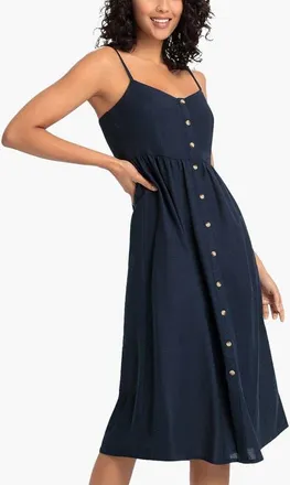 Lascana Button Up Panel Dress in Navy at Nordstrom, Size 12