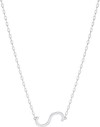 Alex and Ani Silver Elongated Initial Pendant Necklace in Silver - S at Nordstrom