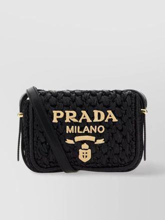 Prada na raffia shoulder bag