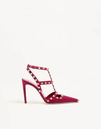 Valentino Garavani D&eacute;collet&eacute; Rockstud In Camoscio 100mm Donna INSOLENT 35.5