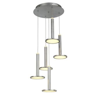 Netlighting Modern LED Hanging Pendant Nickel 3000K 3360lm Dimmable in Grey