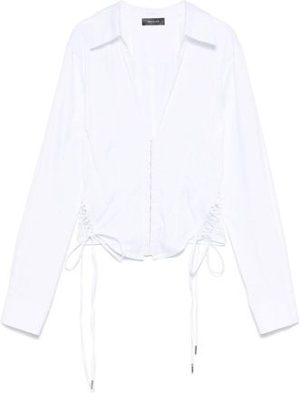 MUGLER Plunging V-Neck Top