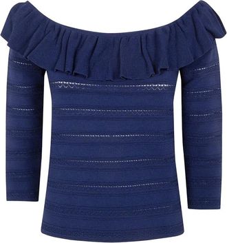 Blugirl Viscose Pointelle Sweater