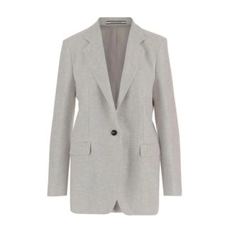 Tagliatore Dames, Jassen, Grijs, Maat: XS Linnen