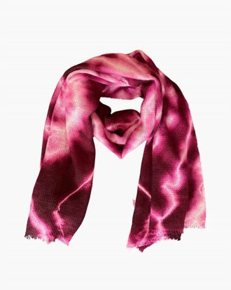 Me&K Womens Illusion Scarf In Maroon