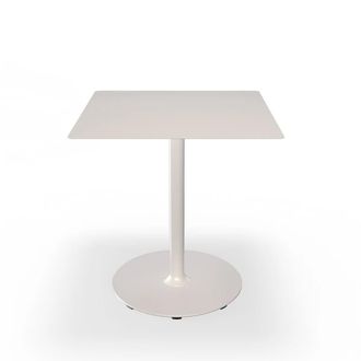 Houe Pico Gartentisch, 70 x 70 cm, Gestell rund, muted white