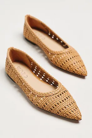 Silent D Selma Woven Leather Pointed Flats