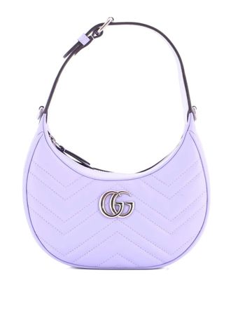 Gucci GG Marmont Half Moon Matelasse Leather Mini hobo bag - Paars