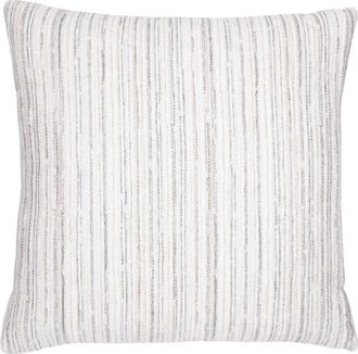 Elaine Smith Luxe Stripe Chenille & Boucle textured Indoor & Outdoor Woven Accent Pillow in Pebble at Nordstrom, Size 22X22