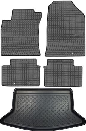 OEM Hyundai I30 Iii Pd Hatchback Desde Febrero De 2017. Juego De Alfombrillas De Goma Para Coche + Alfombrilla Para Maletero