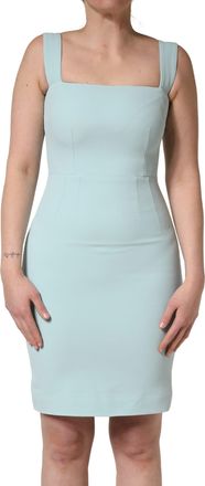 Dolce & Gabbana Green Square Neck Sleeveless Mini Womens Dress (Pre-Owned)