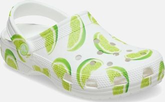 Crocs Womens Crocs Classic Graphic EVA Womens Lime Standard Clogs - Green - Size: UK 7 / eu 41-42 / us m8w10