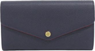 Louis Vuitton Monogram Empreinte Marine Rouge Leather Long Wallet (Bi-Fold) (Pre-Owned)
