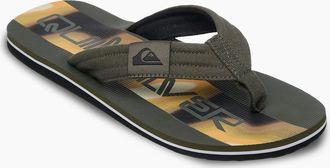 Quiksilver Mens Quiksilver Mens Molokai Screen Flip Flops - Tan - Size: 11