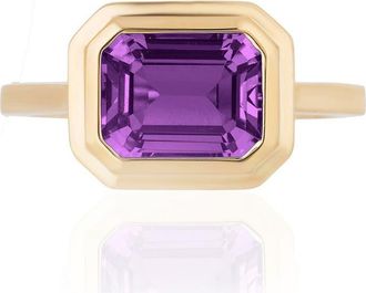 Goshwara Manhattan Emerald Cut Ring in Purple at Nordstrom, Size 7