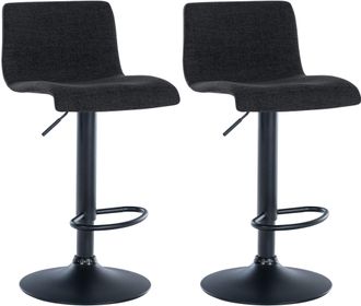 Clp Clp - Set De 2 Taburetes De Bar Branford Negro Tela