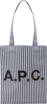 A.P.C. A.p.c. - Lou Tote - Dames - Tassen - Blauw - Maat: ONE Size Katoen