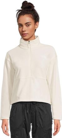 The North Face Glacier Fleece 1/2 Zip Short Jacket Womens Coat White Dune : 2XL, Polyester