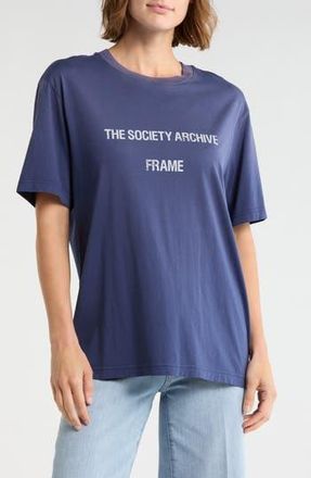 Frame Denim Soa Cotton Graphic Print T-Shirt in Dark Navy at Nordstrom Rack, Size X-Large