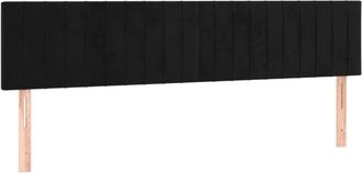 vidaXL Cabeceros 2 Unidades De Terciopelo Negro 80x5x78/88 Cm Vidaxl