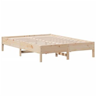 vidaXL Estructura De Cama Sin Colch&oacute;n Madera De Pino Blanca 140x200 Cm Vidaxl