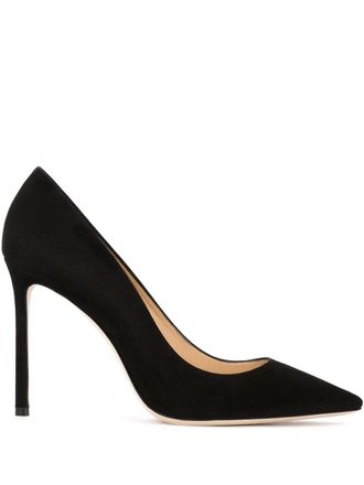 Jimmy Choo London 100mm Romy pumps - women - Leather/Leather/Suede - 36,5 - Black