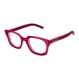 Gucci Lettering Optisch Montuur - Dames - Accessoires - Rood - Maat: 50 MM