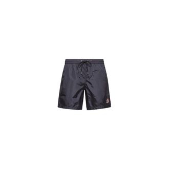 Moncler Moncler Logo Patch Swim Shorts, Men, Blue, Size: Xxl
