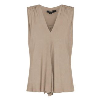 Seventy Tops, Dames, Grijs, M, Camicia smanicata in jersey e cr&ecirc;pe misto seta