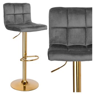 OEM Taburete De Bar Arako Gold De Terciopelo Grafito