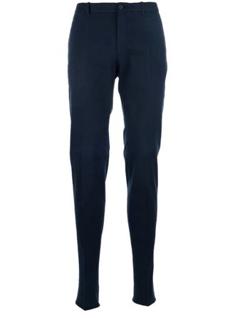 Incotex Navy Slim Fit Tailored Cotton Pants