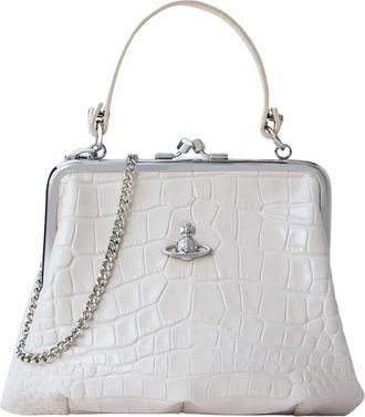 Vivienne Westwood Granny Frame Portemonnee - Dames - Handtassen - Wit - ONE Size - Leer - Tassen