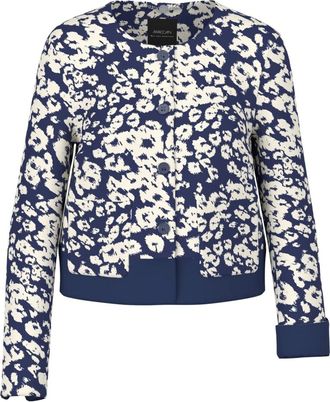 Marc Cain Chaqueta corta con estampado integral - Knitwear - Mujer - Azul - XL